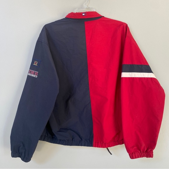 Vintage 1990s men’s Tommy Hilfiger Bomber Jacket Golf Crest 90s Colorblock XL - Picture 2 of 15